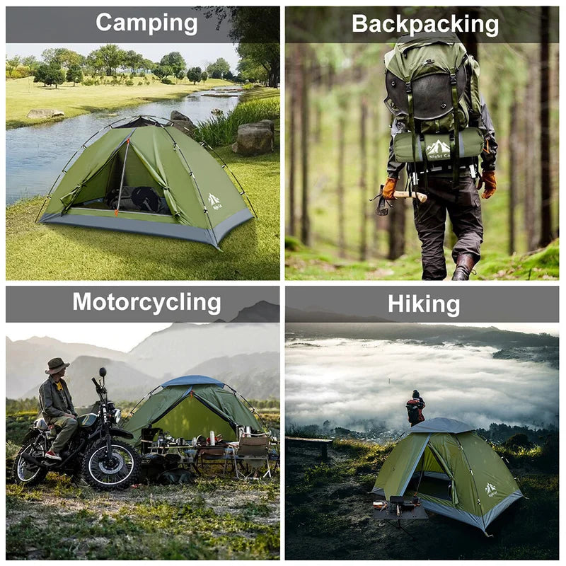 1-2 Person Lightweight Backpacking Tent Camping Tent Waterproof Portable Hiking