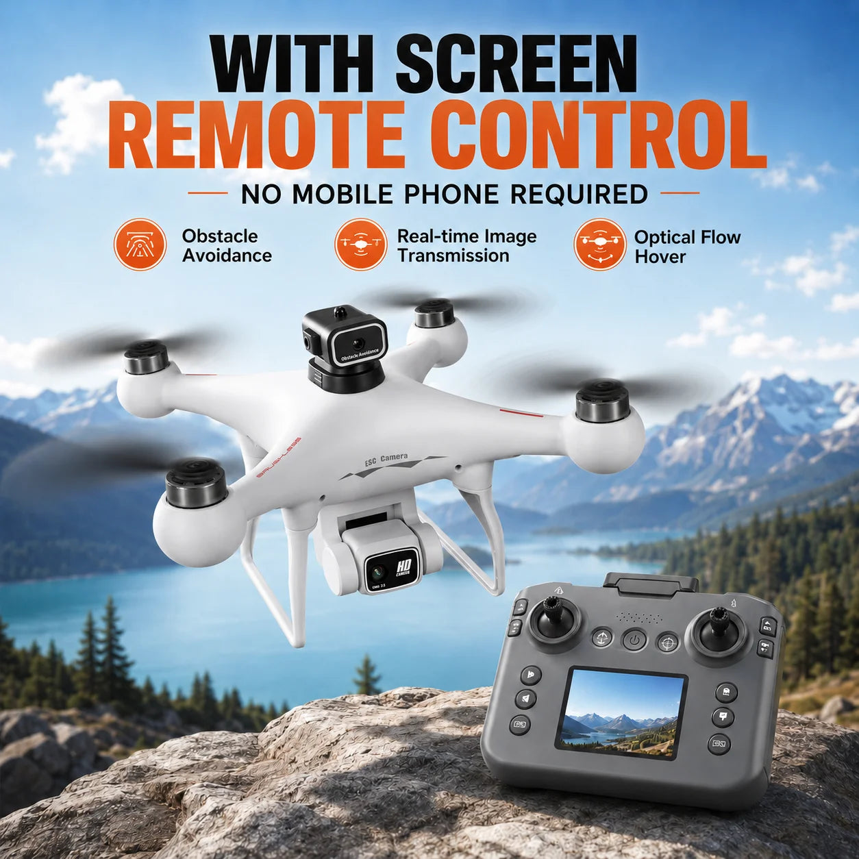 ZNLYRION S116 RC Drone With Brushless Motors Carry Bag Included