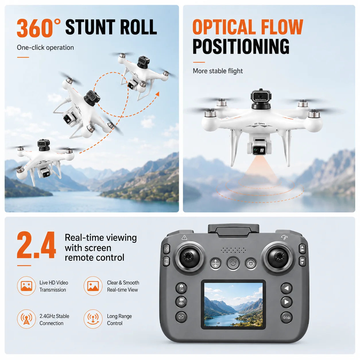 ZNLYRION S116 RC Drone With Brushless Motors Carry Bag Included