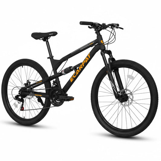 Ecarpat Full Suspension Mountain Bike Unisex 21 Speed Disc Brakes