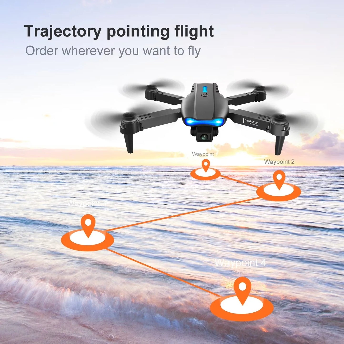 E88PRO MAX Foldable Drone With Dual Cameras And Return Home