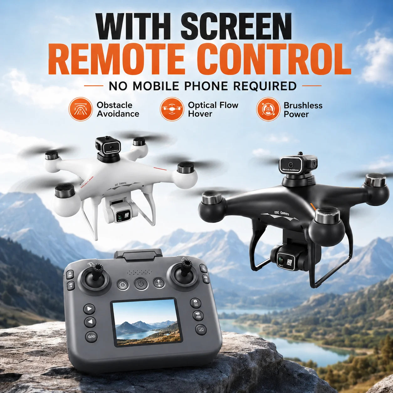 ZNLYRION S116 RC Drone With Brushless Motors Carry Bag Included