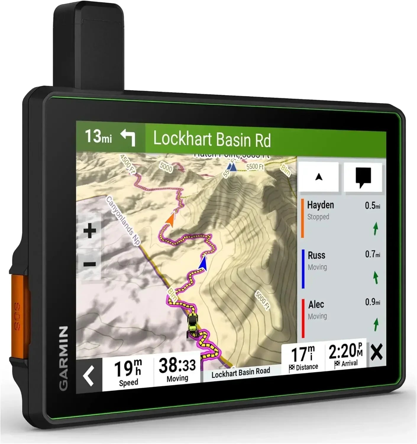 Garmin Tread SxS GPS Navigator with Ulltrabright Display Preloaded Topography Group Ride Radio inReach Technology