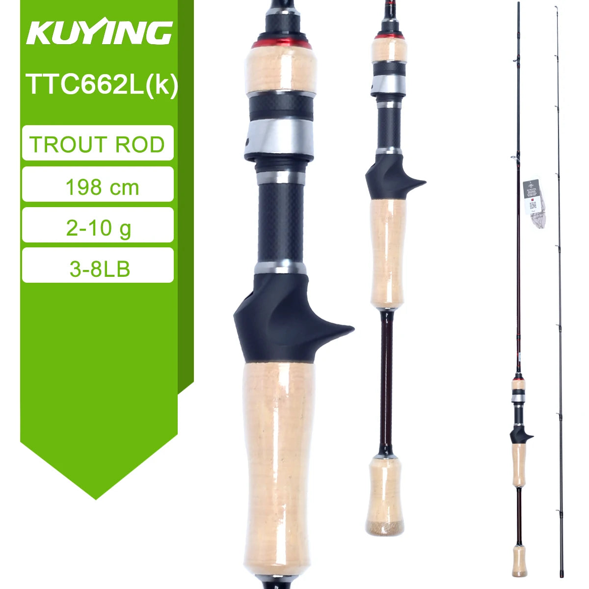 Kuying Teton Spinning Casting Rod For Lure Fishing Fuji Parts
