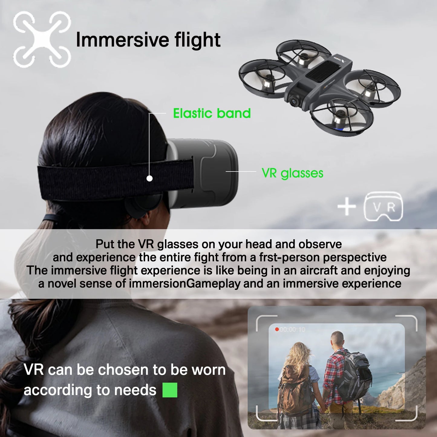 Foldable Quadcopter Drone With Dual Cameras And Brushless Motors