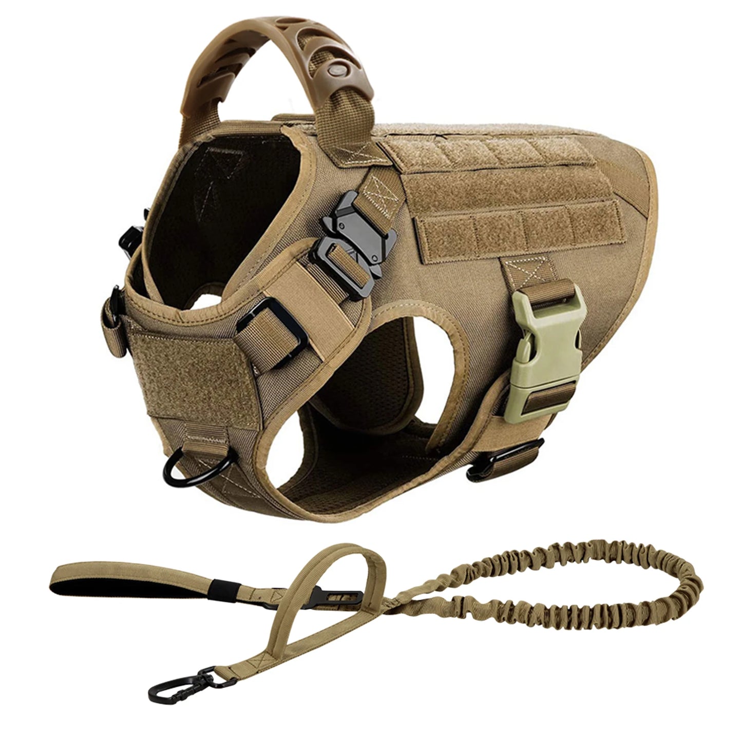 PETRAVEL Tactical Dog Harness Leash Set No Pull for Training