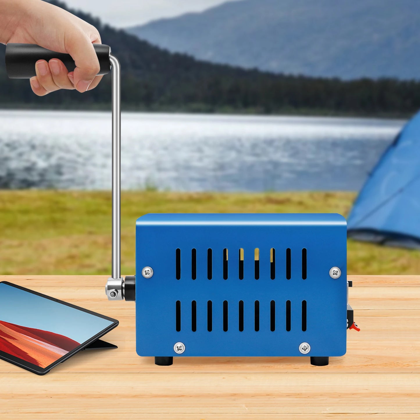 Manual Hand Crank Generator 20W Portable Emergency USB Charger for Travel