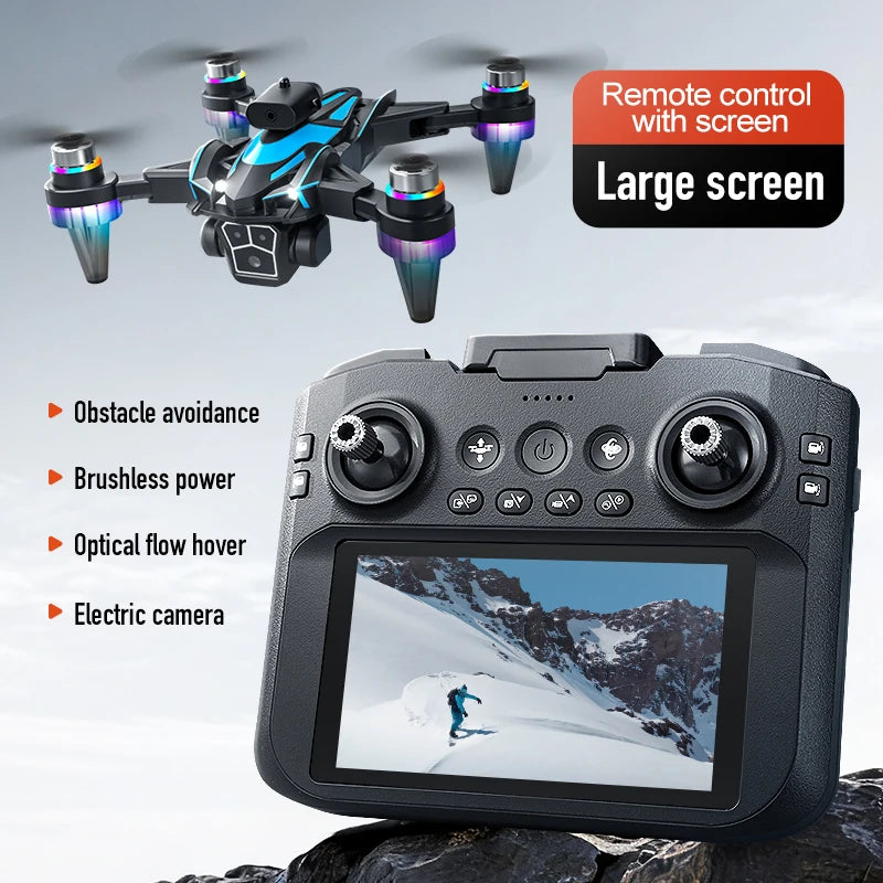Drone With 4K Recording and Three Cameras on 3-Axis Gimbal