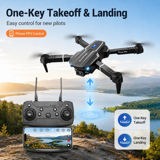 ZNLYRION Foldable RC Drone 4K Dual Camera FPV WiFi Waypoint