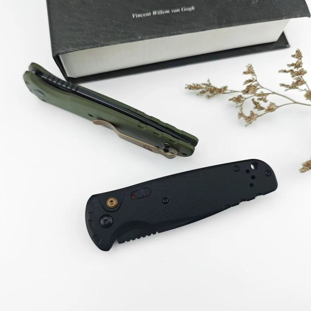 BM 4300 Folding Knife G10 Handle Wilderness Exploration, Hunting, Camp Survival, Ergonomic Handle, EDC Multi-functional Knives