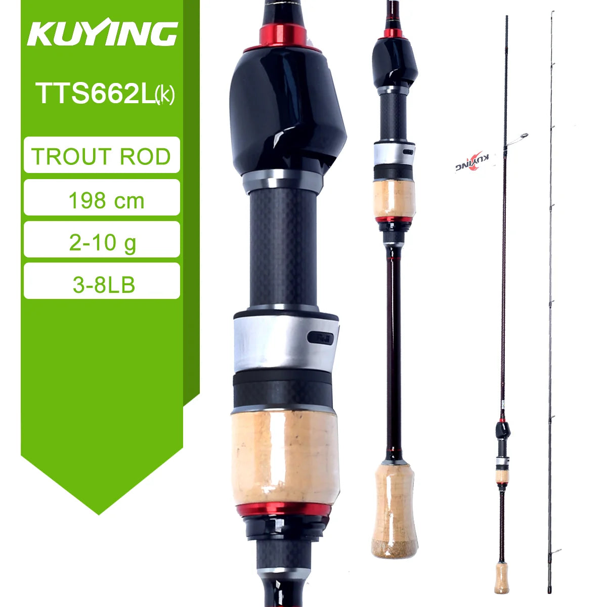 Kuying Teton Spinning Casting Rod For Lure Fishing Fuji Parts