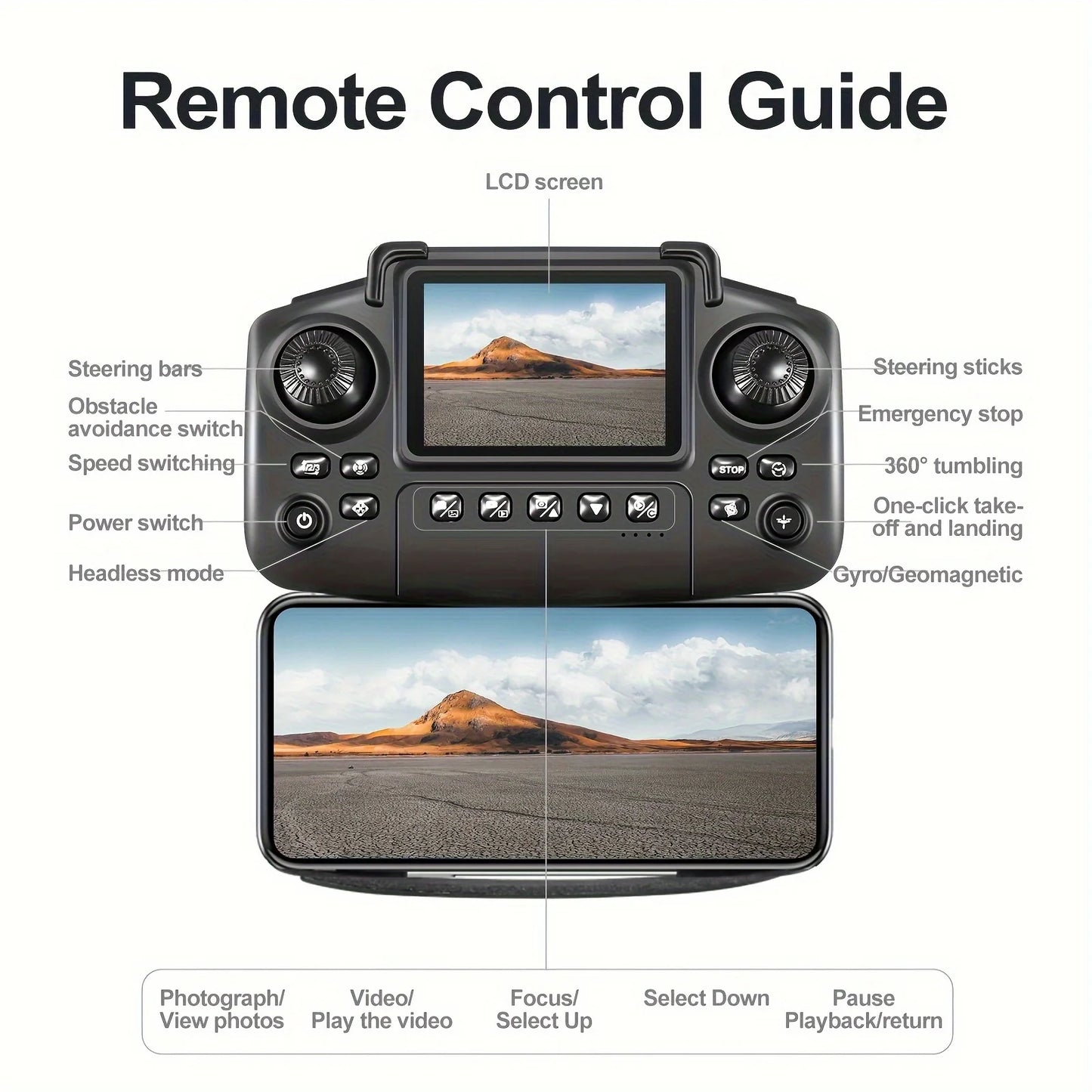 E88PRO MAX Foldable Drone With Dual Cameras And Return Home
