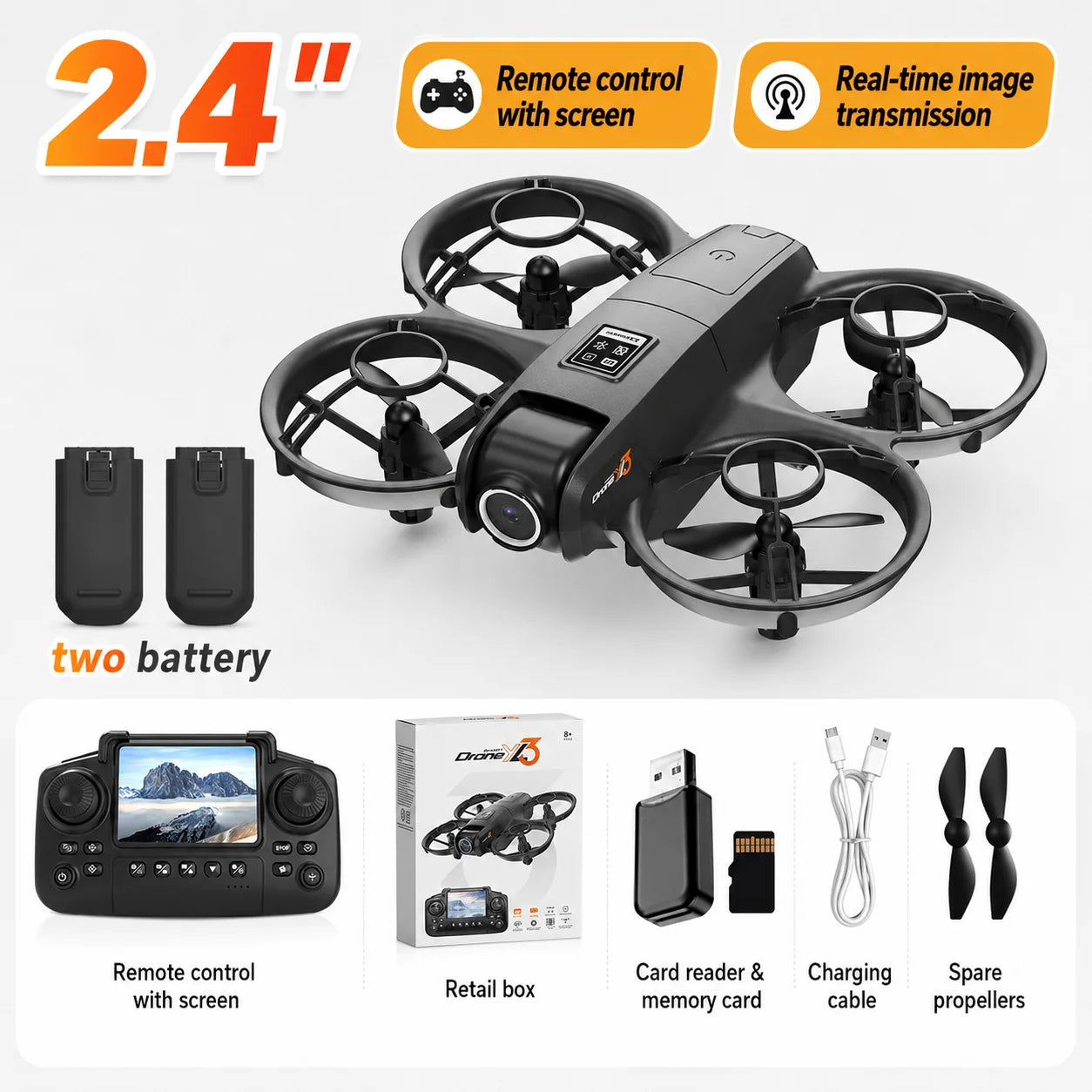 ZNLYRION YL3PK Mini Full Protective Drone With Dual Camera