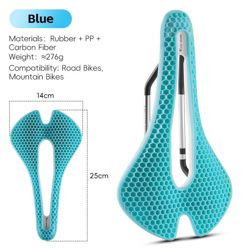 West Biking TPE Honeycomb Saddle For Road And Mountain Bikes