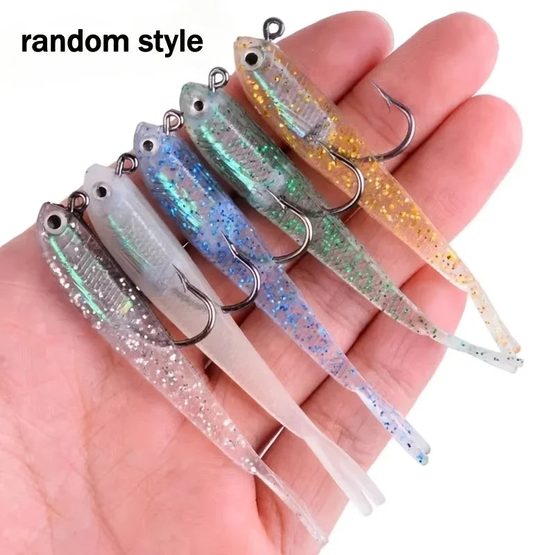 Soft Fishing Bait With Hook Mixed Bionic Baits 29 Pcs Saltwater Freshwater