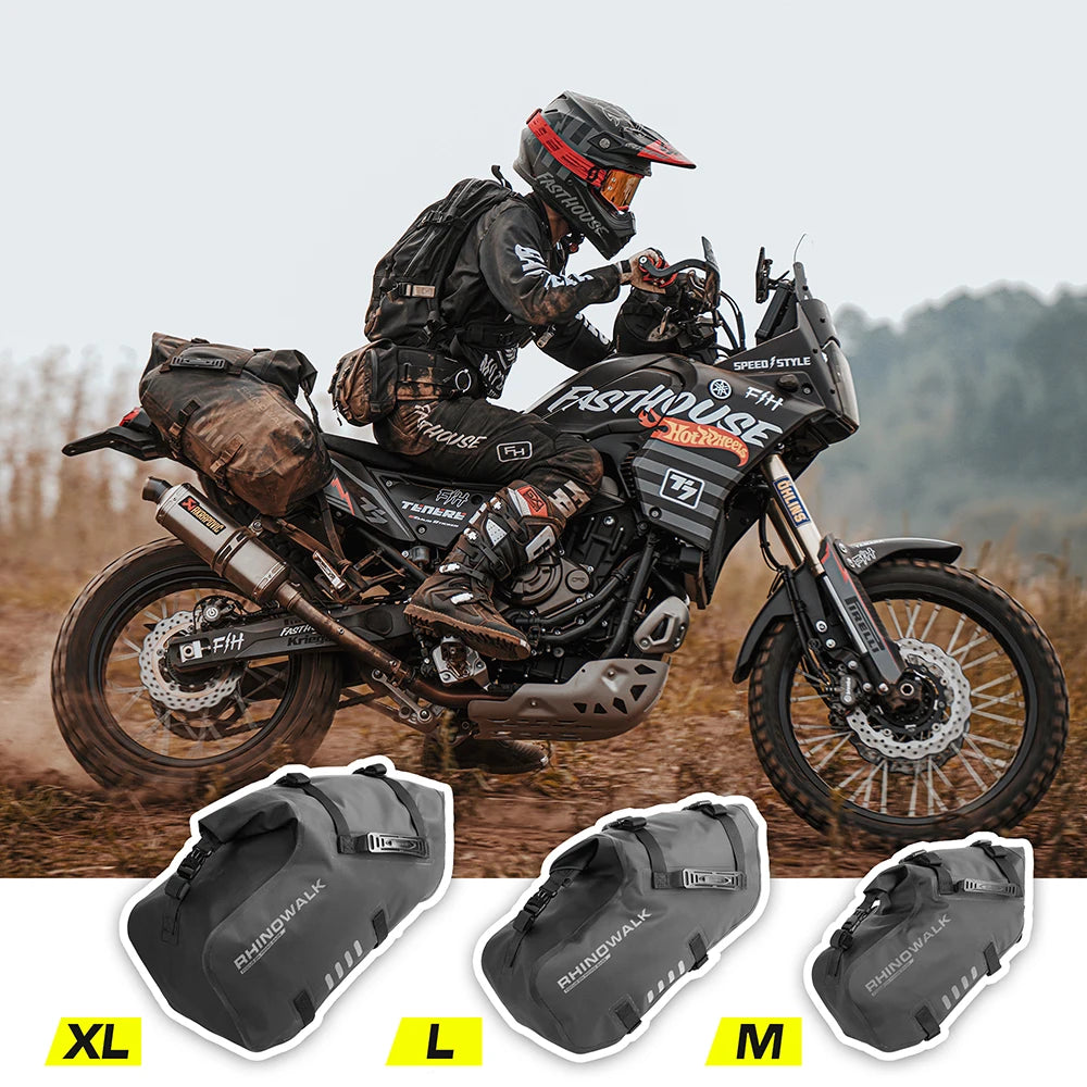 Waterproof Motorcycle Saddle Bags 2 Pack Universal Fit