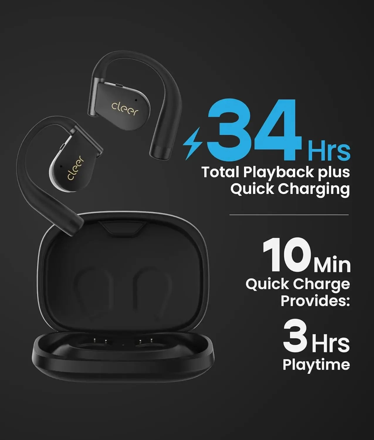 JHLU Cleer ARC 4 Plus Open Earbuds True Wireless Audio