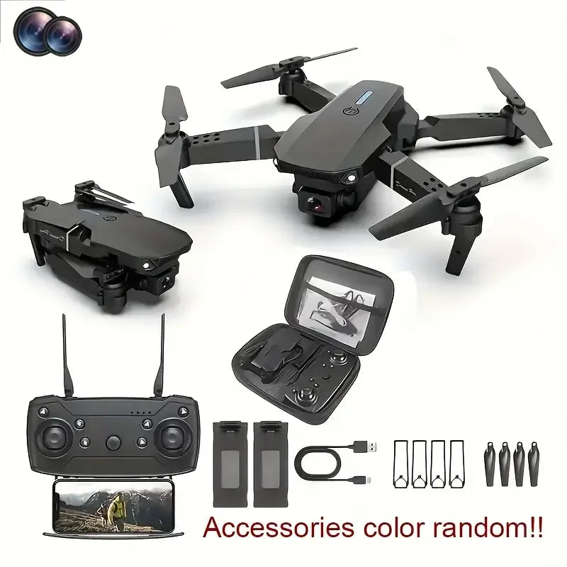 4K Drone With Wide Angle Dual HD Camera Foldable RC WiFi FPV