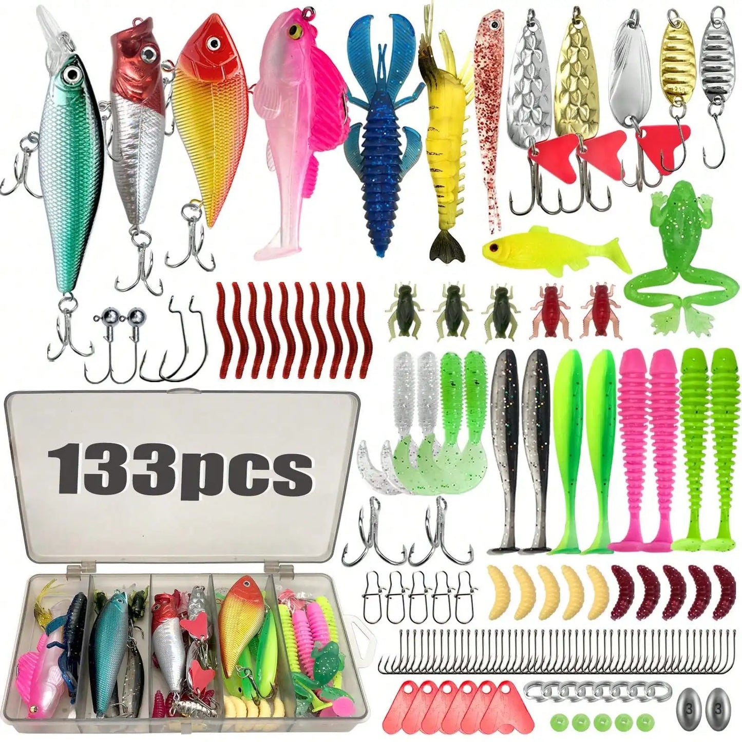 Fishing Lures Kit 302Pcs Topwater Rigs For Bass Trout Salmon