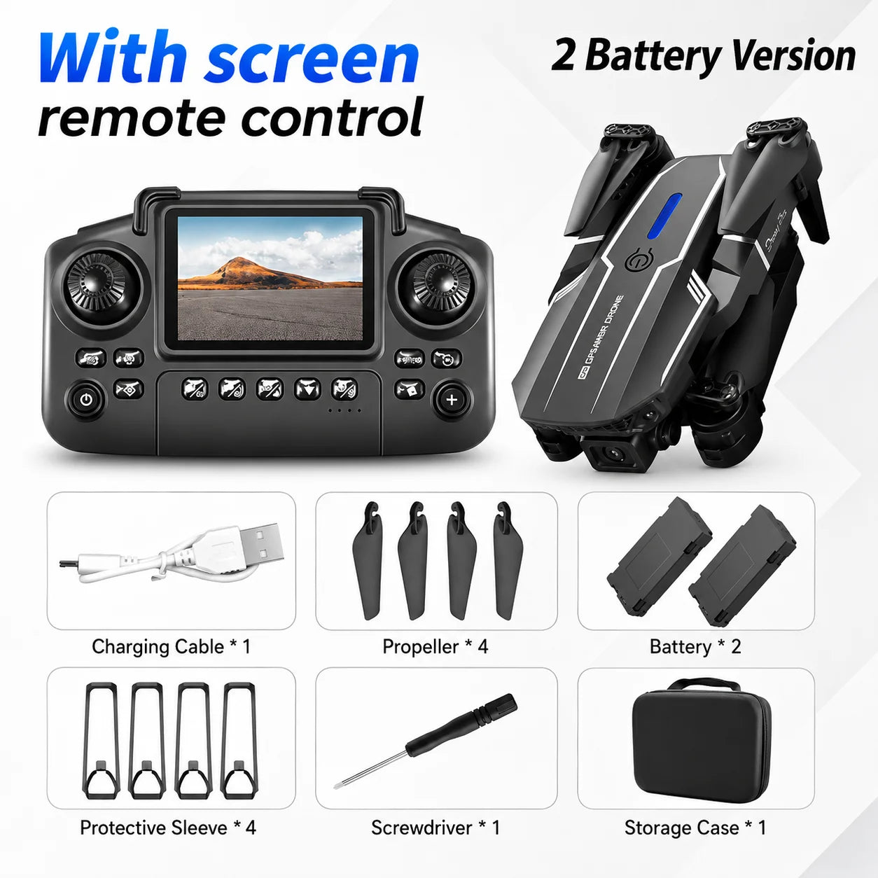 ZNLYRION RC Drone With HD Camera Altitude Hold 3 Speed