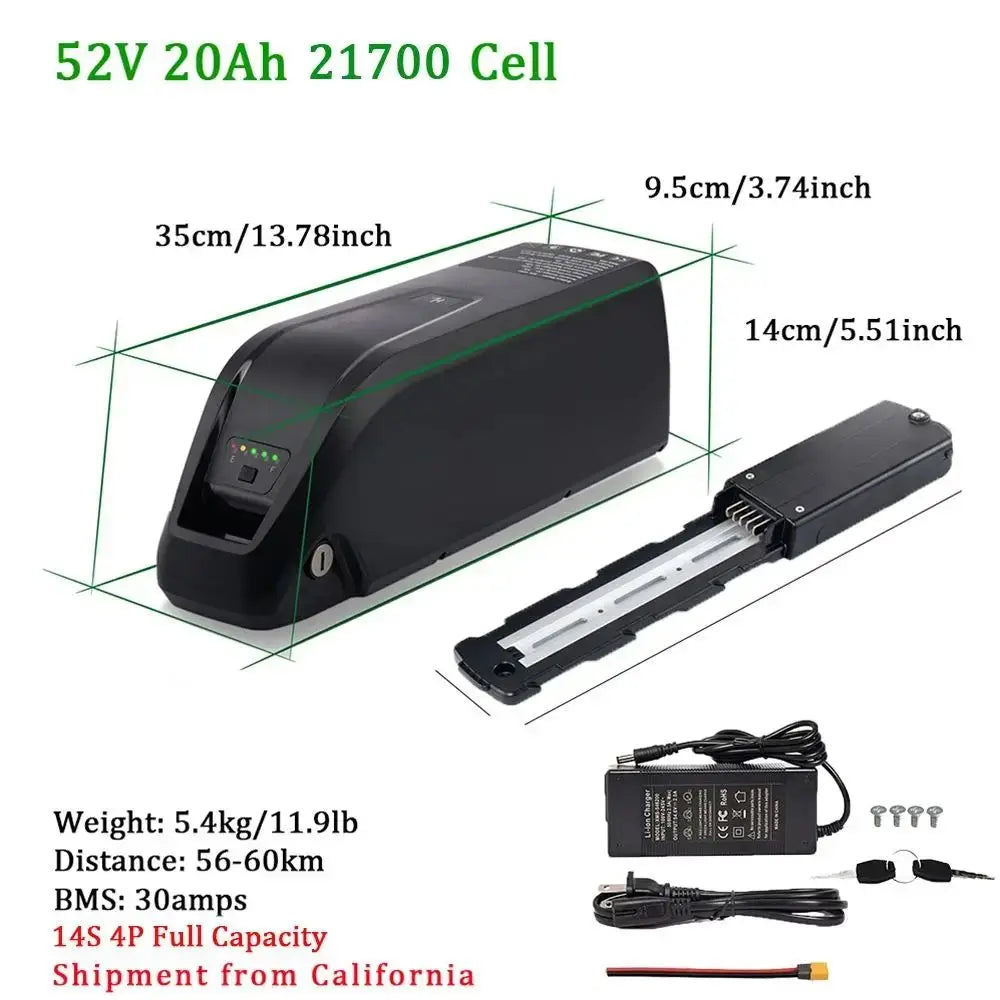 CAO MM Ebike Battery 36V 10Ah 15Ah 20Ah With Charger