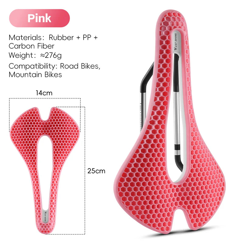 West Biking TPE Honeycomb Saddle For Road And Mountain Bikes