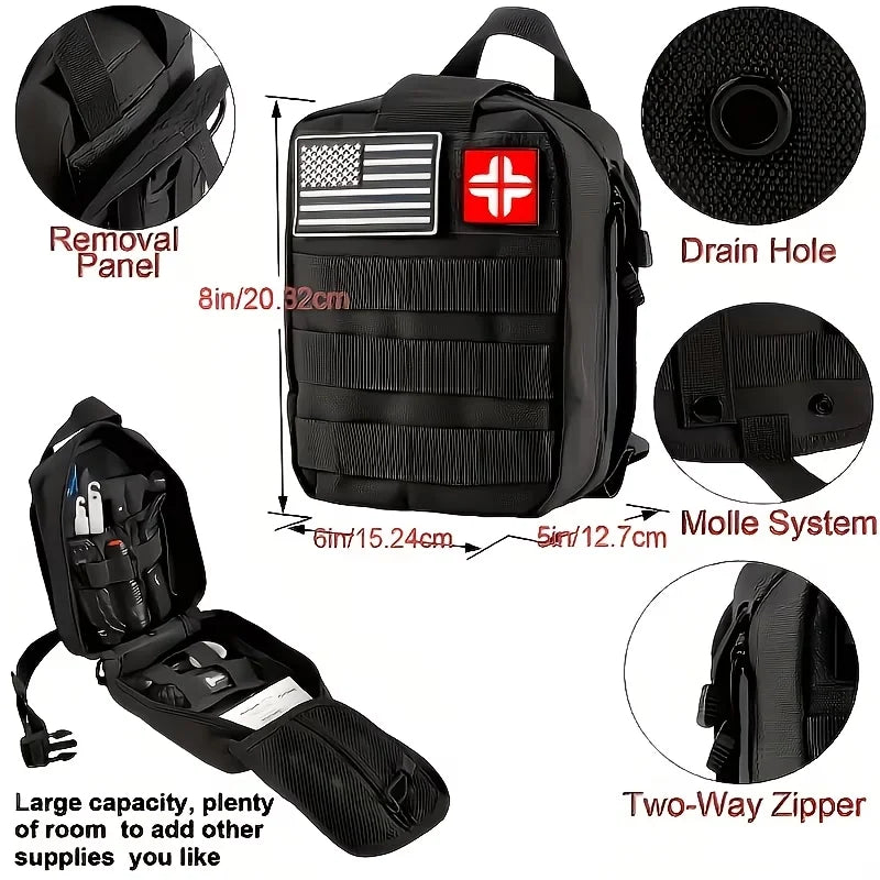 242 Survival Kit for Outdoor Adventure Travel Camping Sports Office Car School Emergency First Aid Equipment Tool Gift for Men And Women