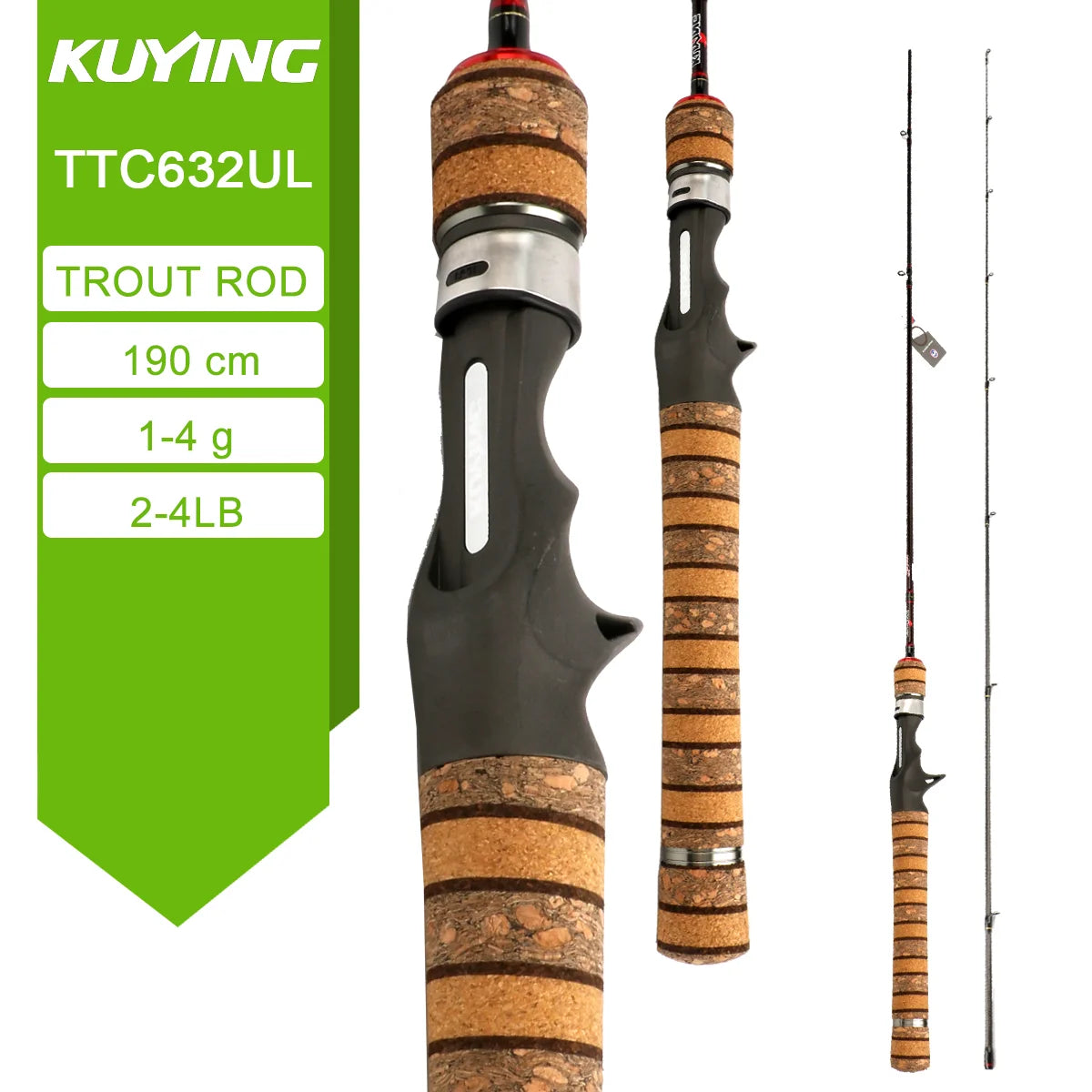 Kuying Teton Spinning Casting Rod For Lure Fishing Fuji Parts