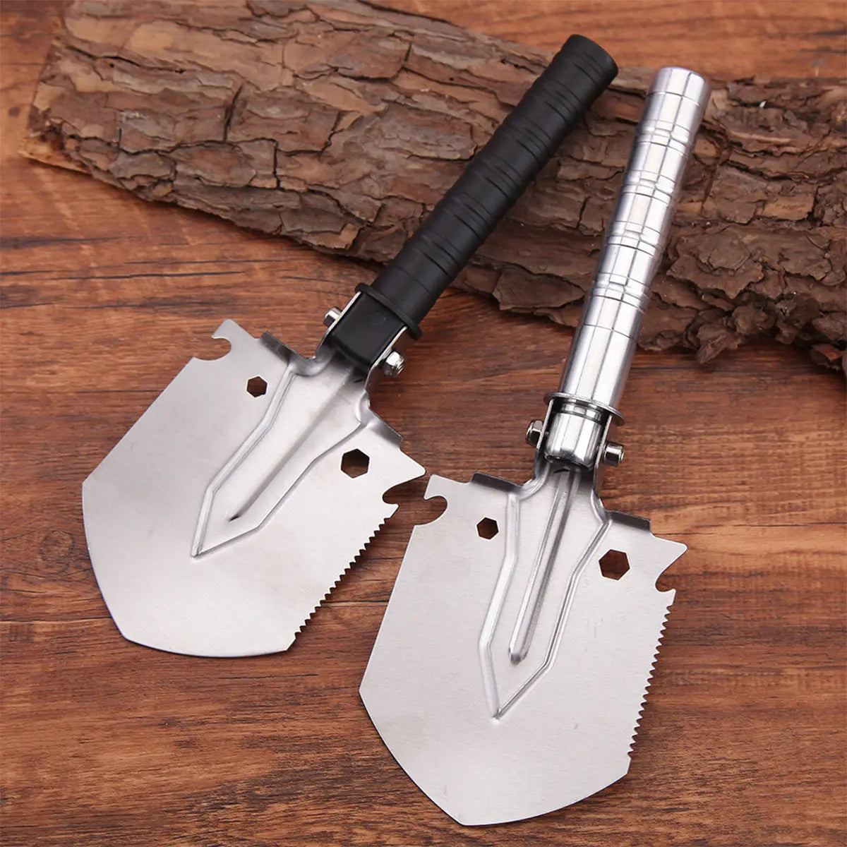 7 in 1 Camping Shovel Small Military Multifunctional Engineering Shovel Portable Jungle Garden Shovel Survival Emergency Tool