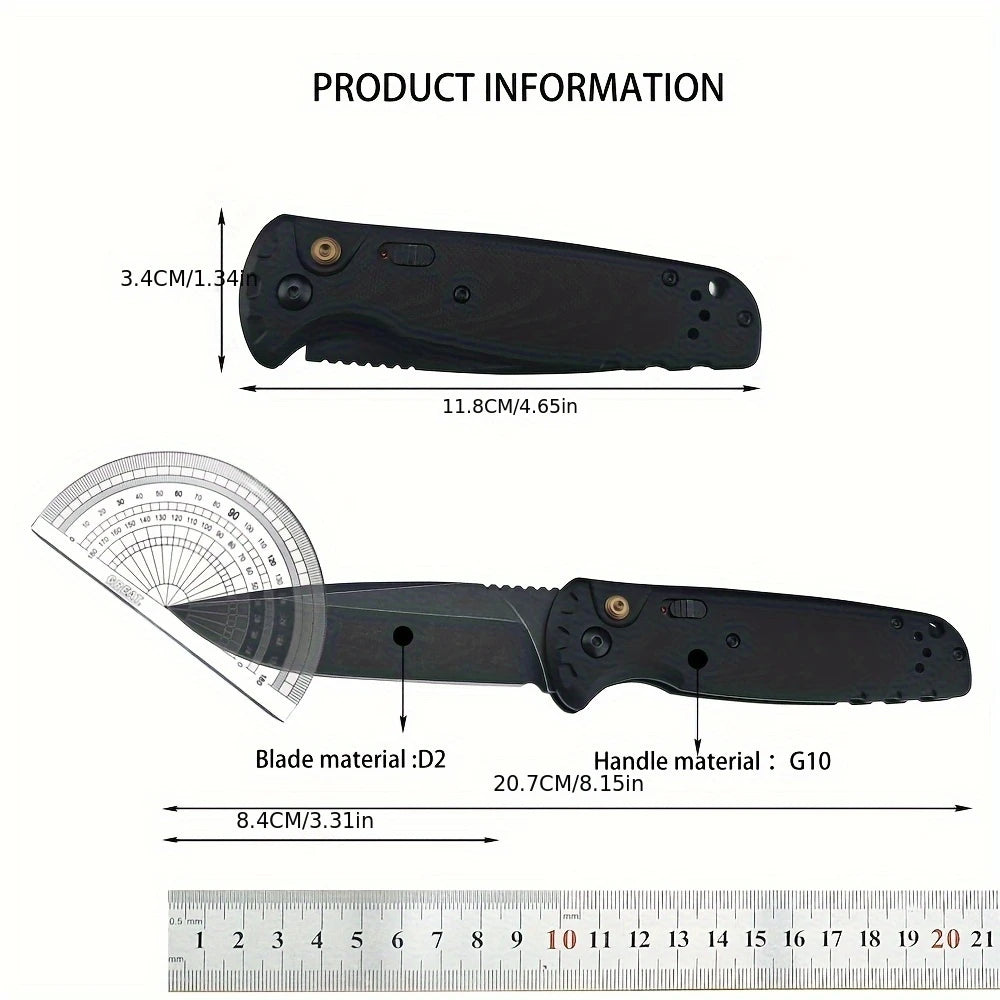 BM 4300 Folding Knife G10 Handle Wilderness Exploration, Hunting, Camp Survival, Ergonomic Handle, EDC Multi-functional Knives