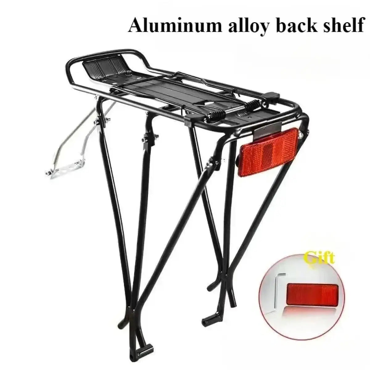 Aluminum Bicycle Rear Cargo Rack Large Capacity For Disc Brakes