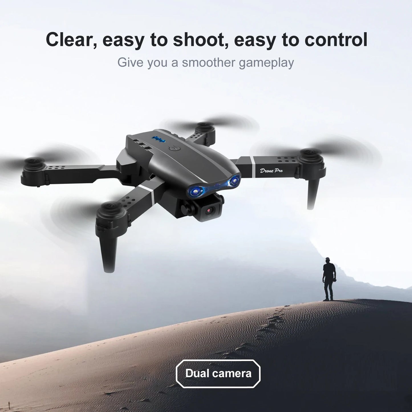 ZNLYRION Dual Camera FPV Drone Optical Flow Hover Foldable Quadcopter
