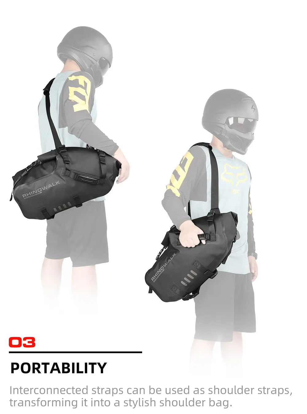 Waterproof Motorcycle Saddle Bags 2 Pack Universal Fit