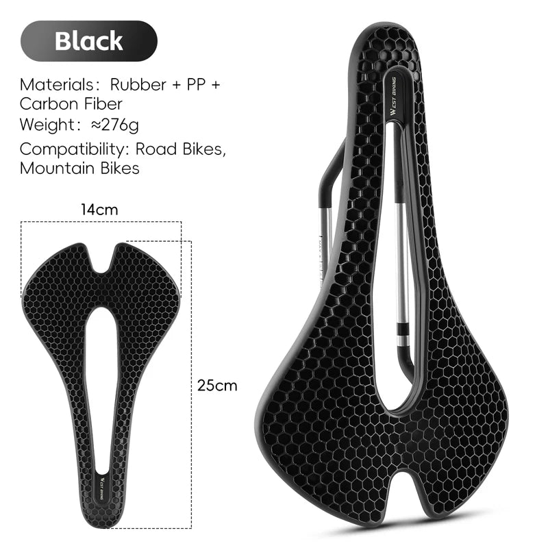 West Biking TPE Honeycomb Saddle For Road And Mountain Bikes