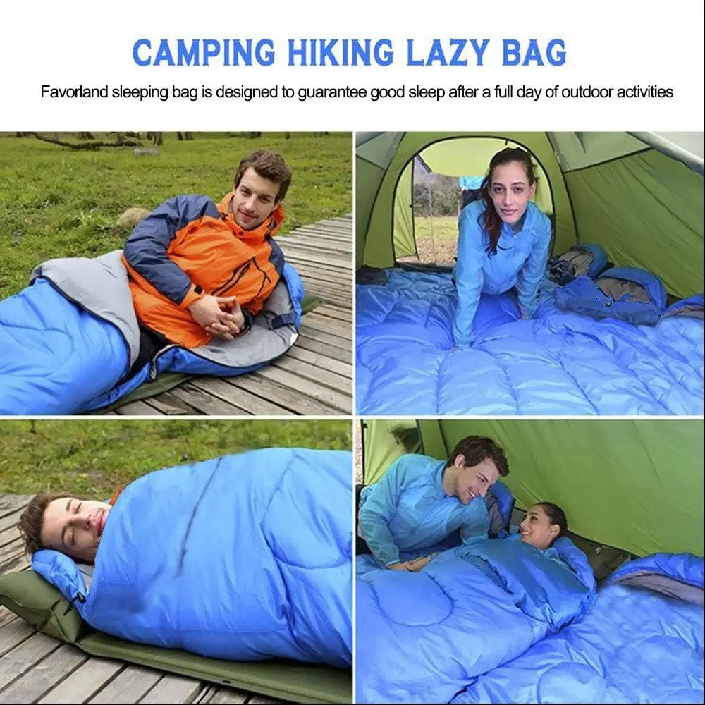 Camping Sleeping Bag Lightweight 4 Season Warm Envelope Backpacking Outdoor Mummy Cotton Winter Sleeping Bag