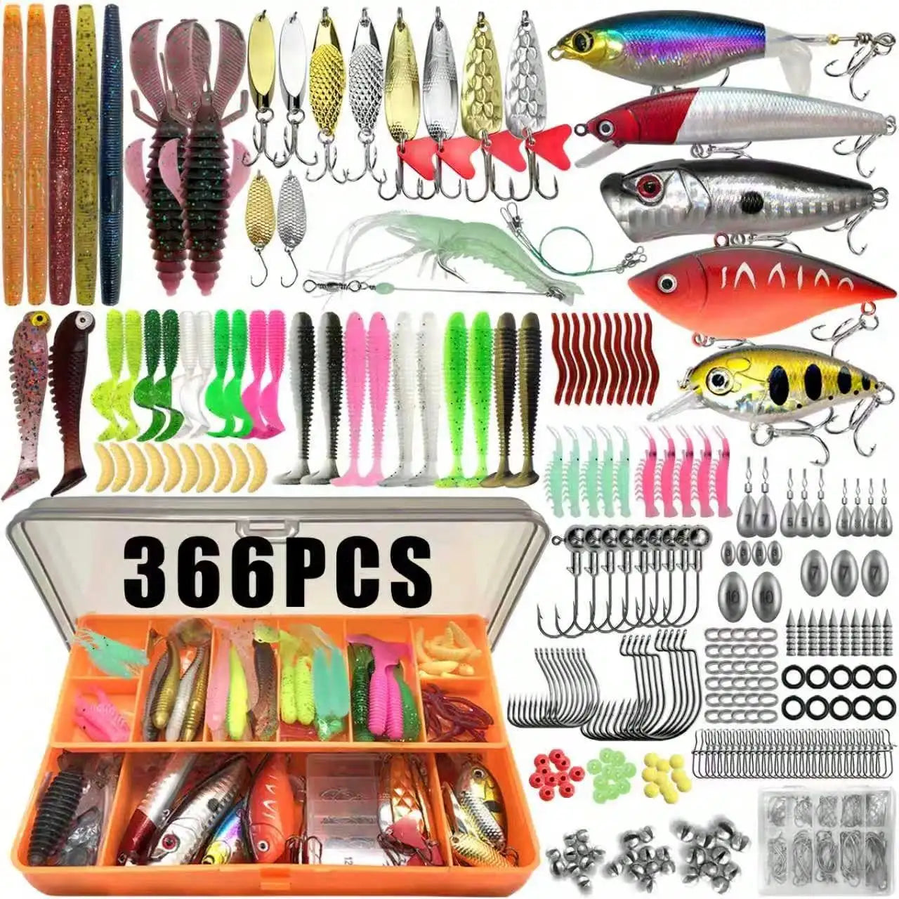 Multi Bait Fishing Tackle Set For Freshwater And Saltwater