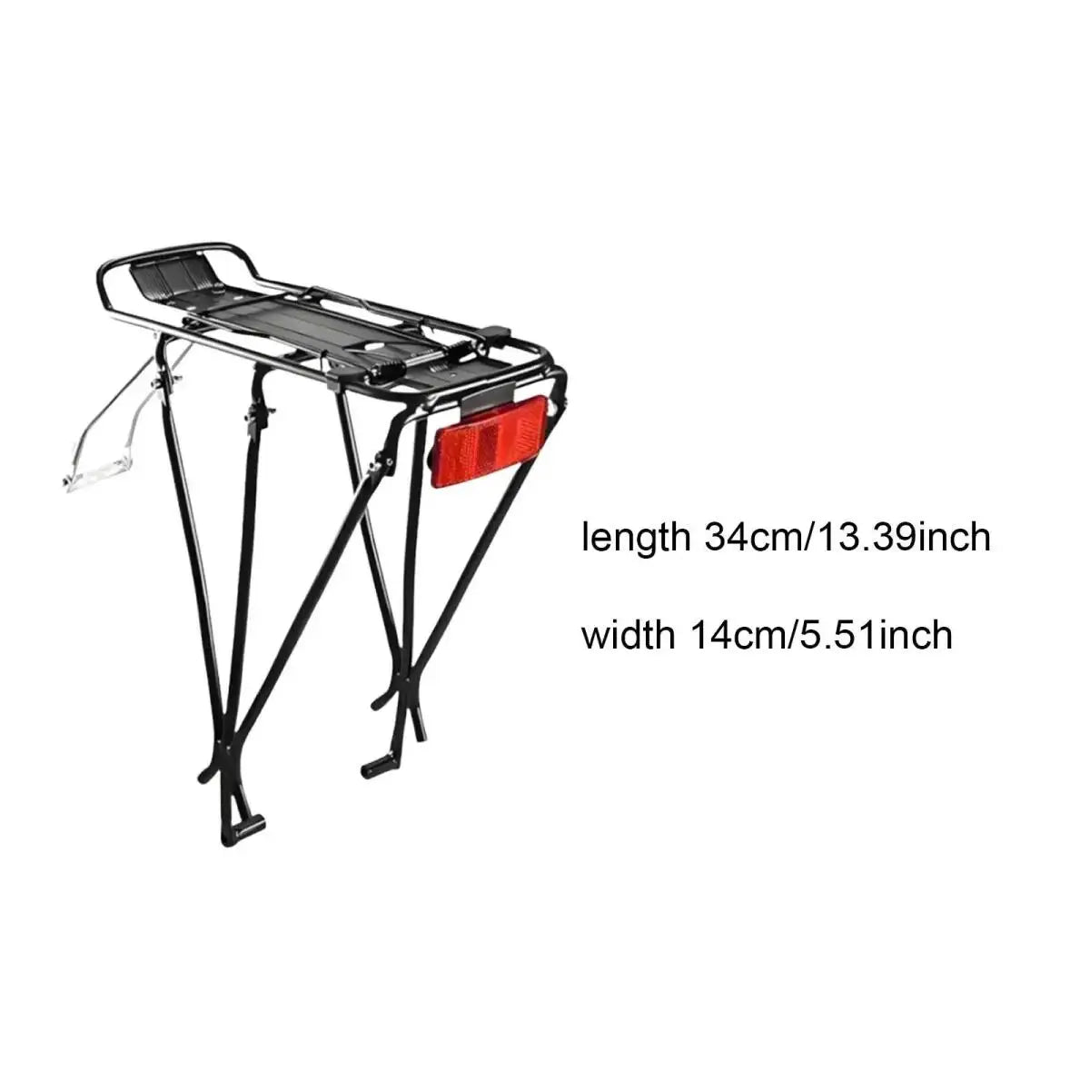 Aluminum Bicycle Rear Cargo Rack Large Capacity For Disc Brakes