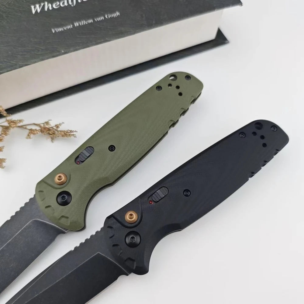 BM 4300 Folding Knife G10 Handle Wilderness Exploration, Hunting, Camp Survival, Ergonomic Handle, EDC Multi-functional Knives