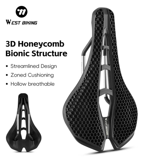 West Biking TPE Honeycomb Saddle For Road And Mountain Bikes