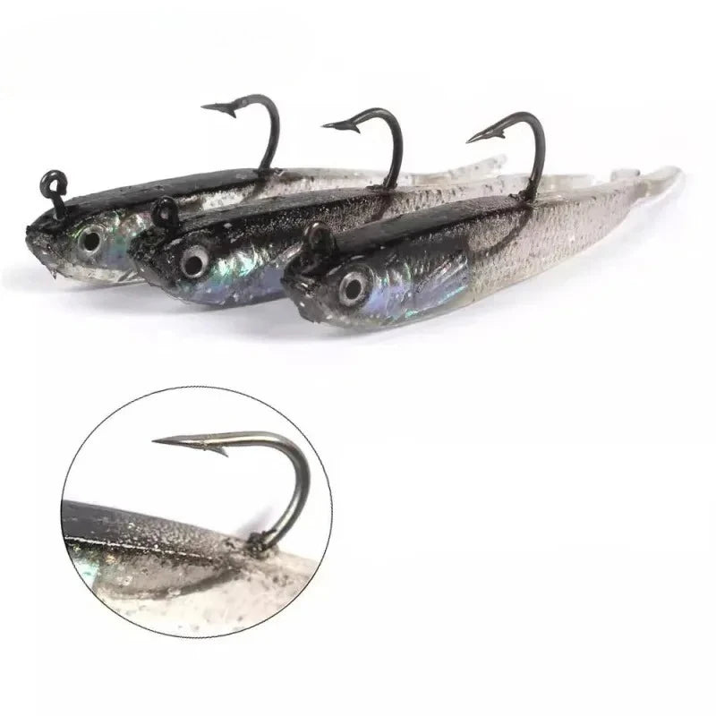 Soft Fishing Bait With Hook Mixed Bionic Baits 29 Pcs Saltwater Freshwater