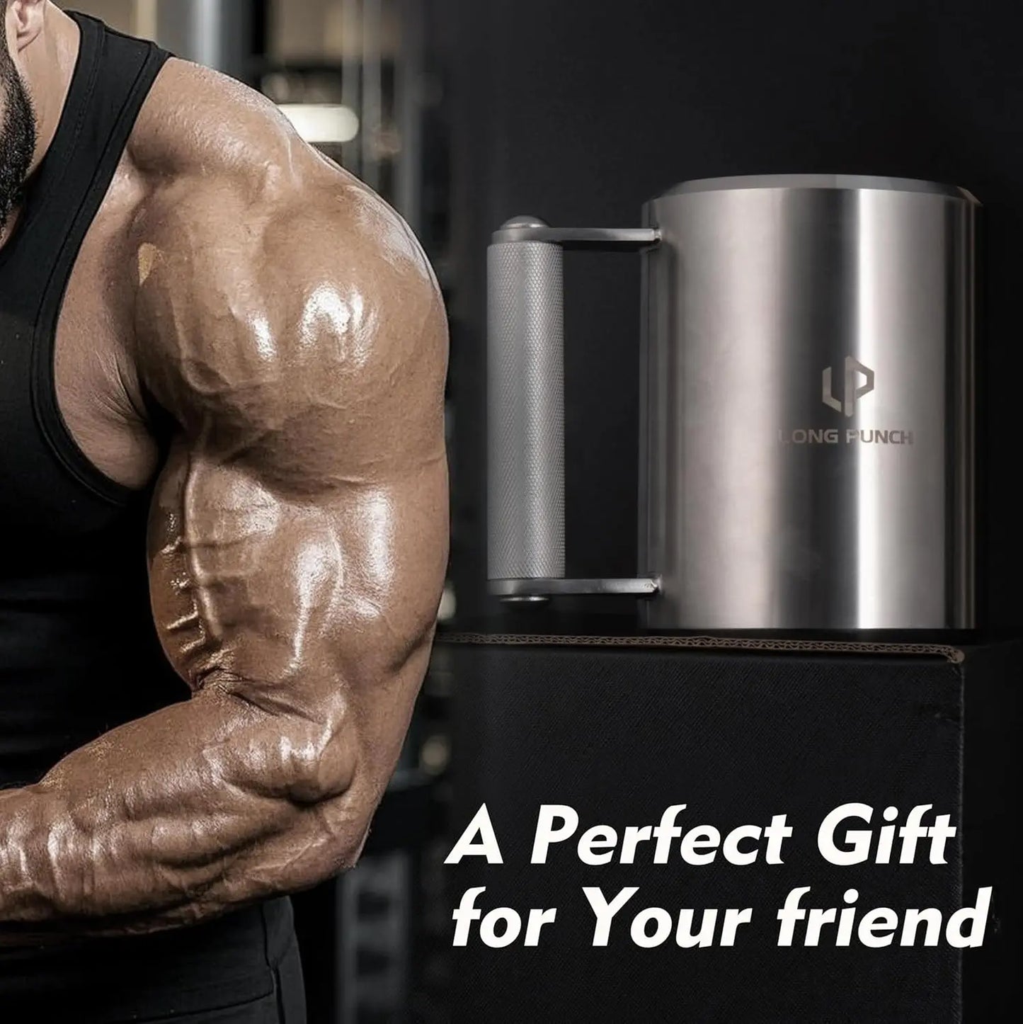 Heavy Mug Stainless Steel Dumbbell Cup For Gym And Workout