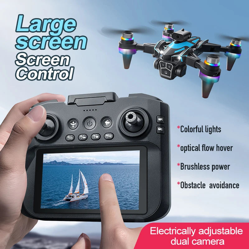 Drone With 4K Recording and Three Cameras on 3-Axis Gimbal
