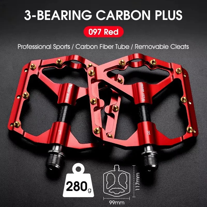 West Biking Ultralight Bicycle Pedals Aluminum Alloy MTB Road