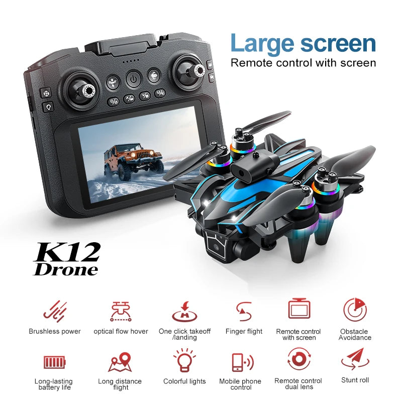 Drone With 4K Recording and Three Cameras on 3-Axis Gimbal