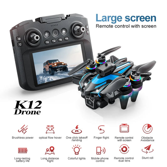 Drone With 4K Recording and Three Cameras on 3-Axis Gimbal