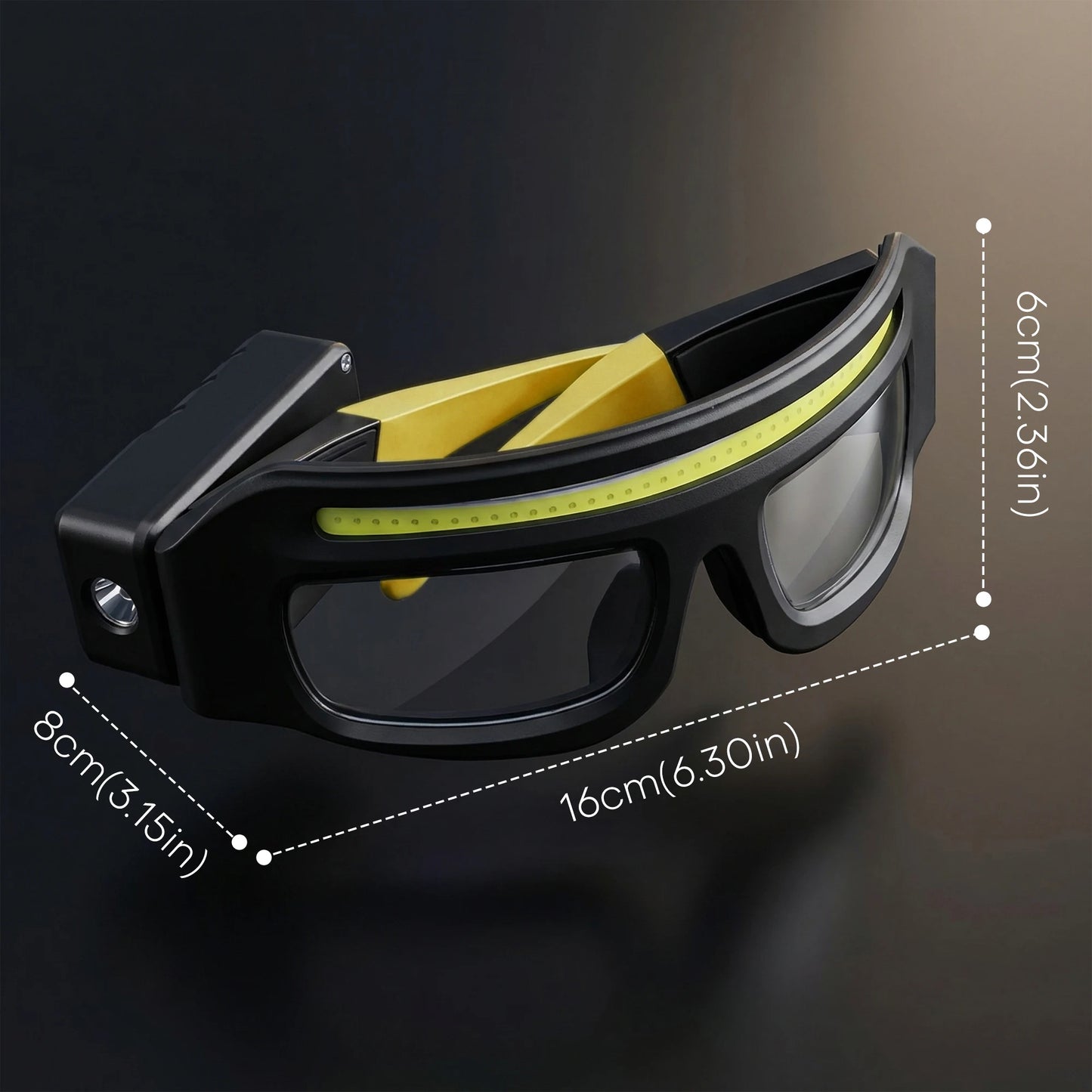 Fast Charging LED Headlamp with Built-in Glasses Light Function, Built-in Smart Motion Sensor & Portable Induction Button Switch, Cool Styling, Separately Adjustable Multi Brightness Levels, Outdoor Gear for Night Running, Cy