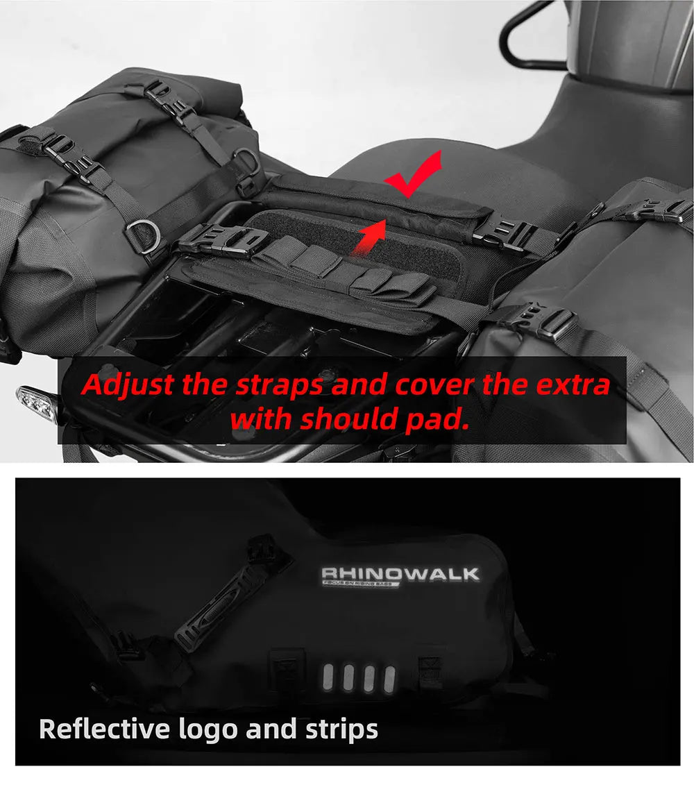 Waterproof Motorcycle Saddle Bags 2 Pack Universal Fit