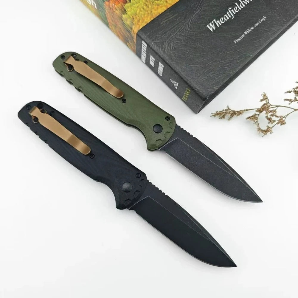 BM 4300 Folding Knife G10 Handle Wilderness Exploration, Hunting, Camp Survival, Ergonomic Handle, EDC Multi-functional Knives