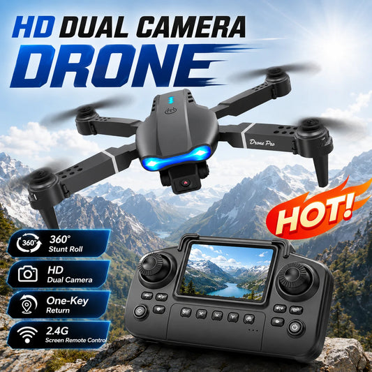 ZNLYRION RC Drone With Screen Remote Control 4K Dual Camera