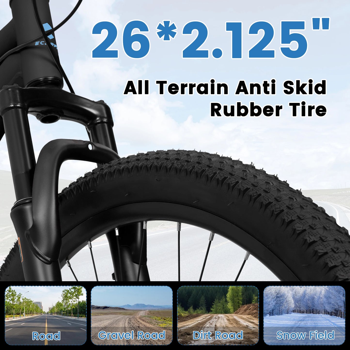 Ecarpat Full Suspension Mountain Bike Unisex 21 Speed Disc Brakes